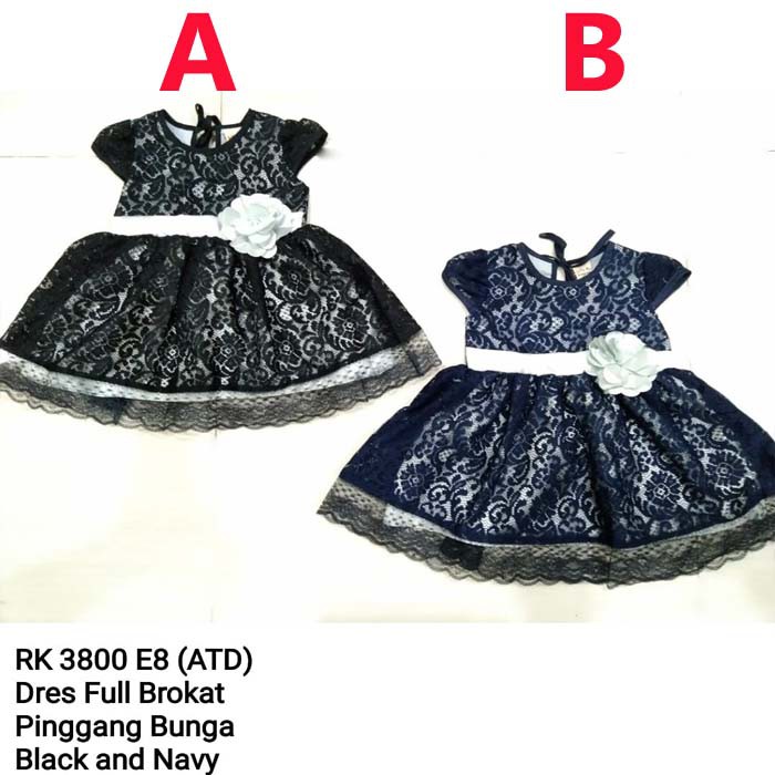 Baju Bayi Perempuan Dress Gaun Bayi Roses Brokat