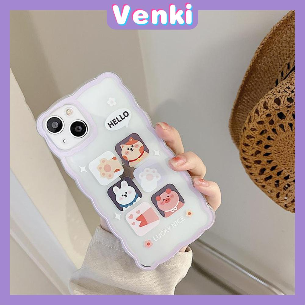 iPhone Case Silicone Soft Case Clear Case Wave Anti-Slip Shockproof Camera Full Coverage Protection Cartoon Cute For iPhone 13 Pro Max iPhone 12 Pro Max iPhone 11 iPhone 7 Plus