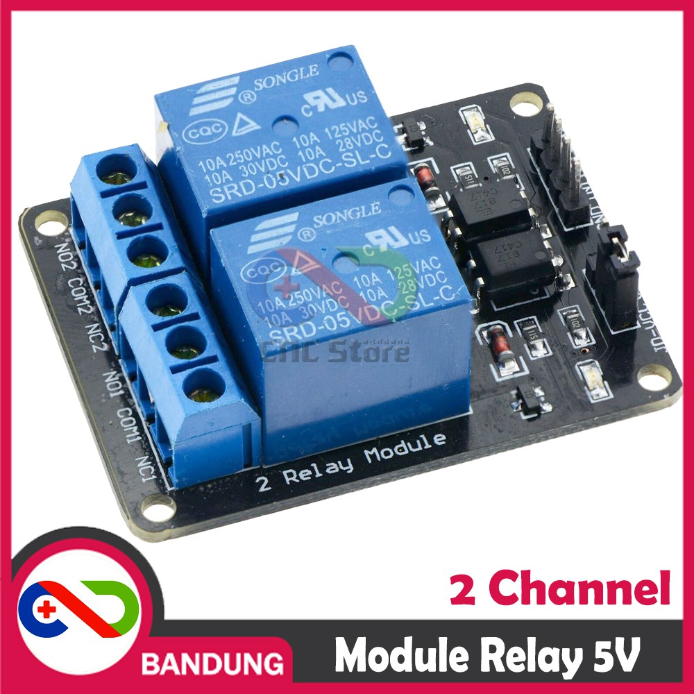 RELAY 5V 2 CHANNEL OUTPUT 250VAC 30VDC 10A WITH OPTOCUPLER MODUL