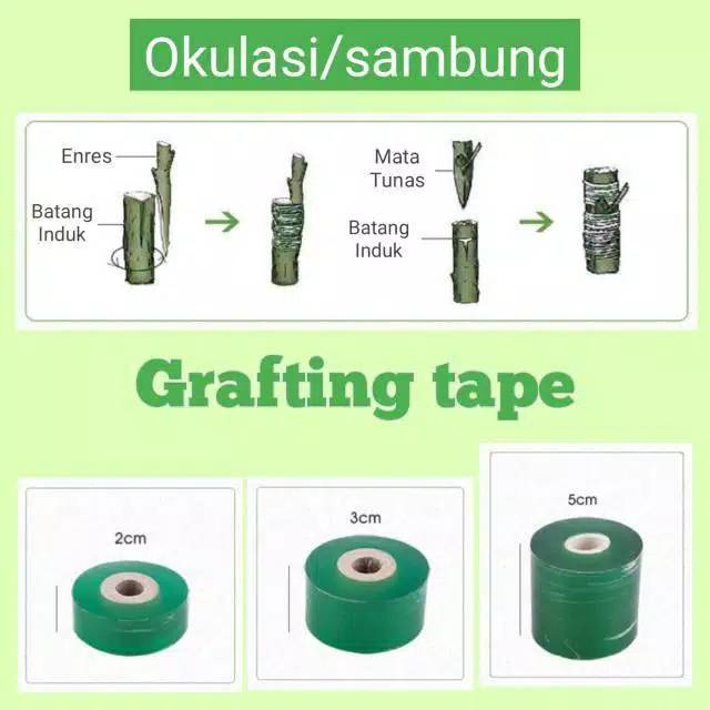 GRAFTING TAPE OKULASI 3CM Penyambung Ranting Cangkok Sambung Tanaman untuk Peralatan Berkebun