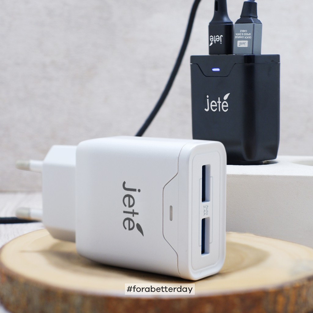 CHARGER RUMAH JETE C82 2.4A BUNDLING KABEL FAST CHARGING TINY MICRO GARANSI RESMI 1 TAHUN