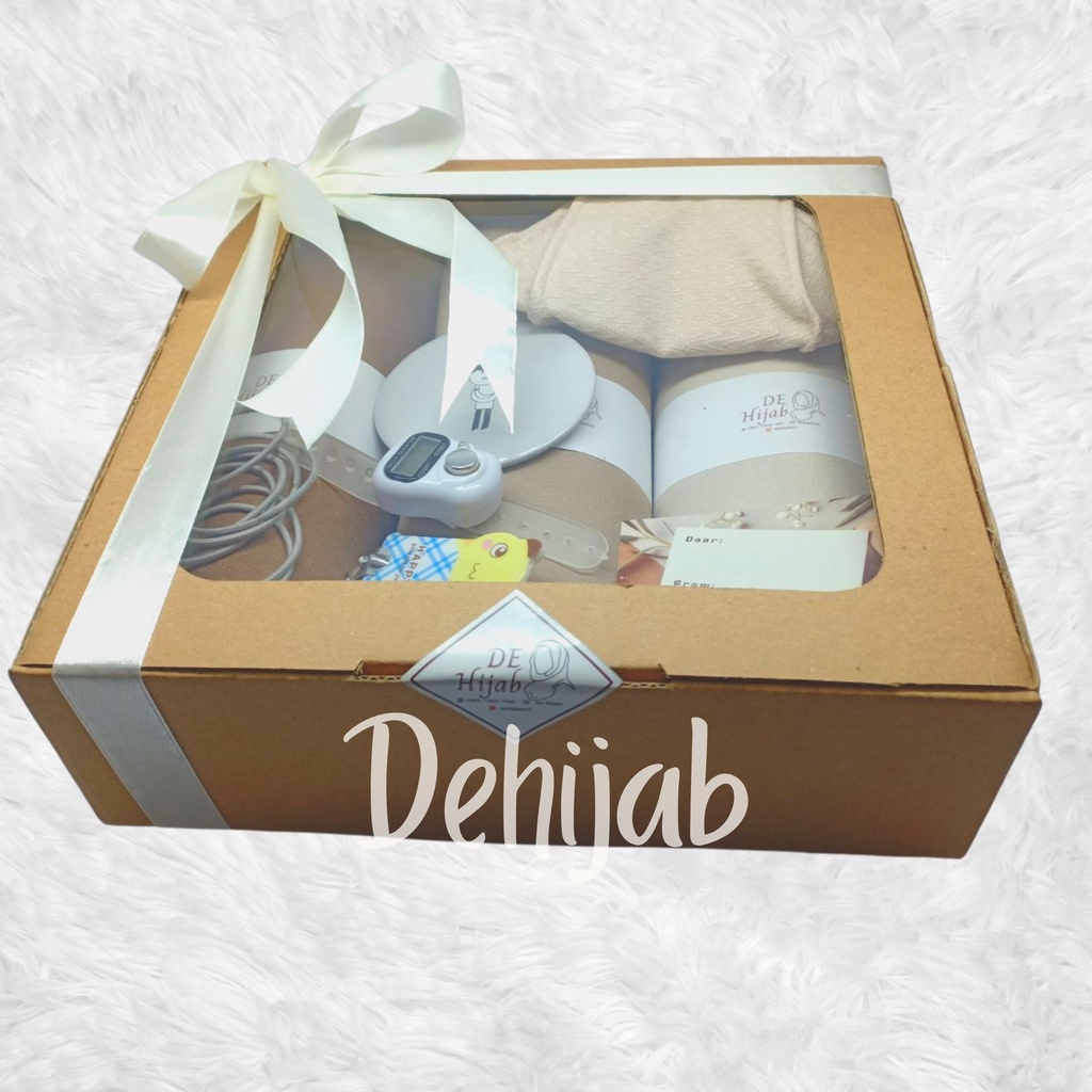 Hampers Hijab / Hijab Segi Empat Premium / Hijab Premium Voal LC / Gift Box / Set Hadiah / Kado Wisu