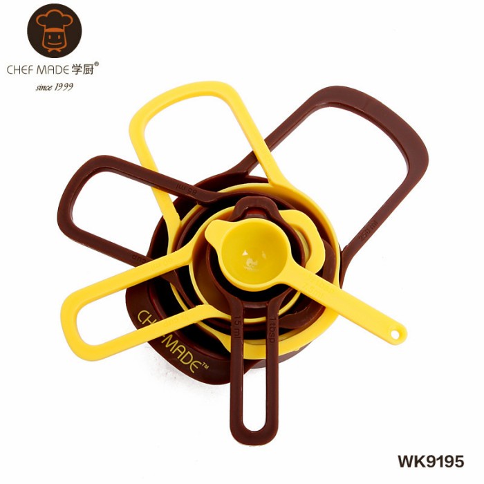 chefmade wk9195 plastic measuring spoon set / sendok takar