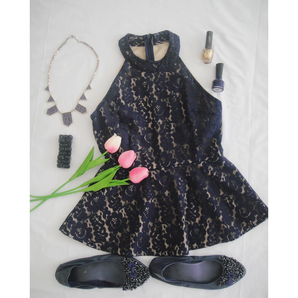 atasan peplum lace brokat top wanita lapis brokat