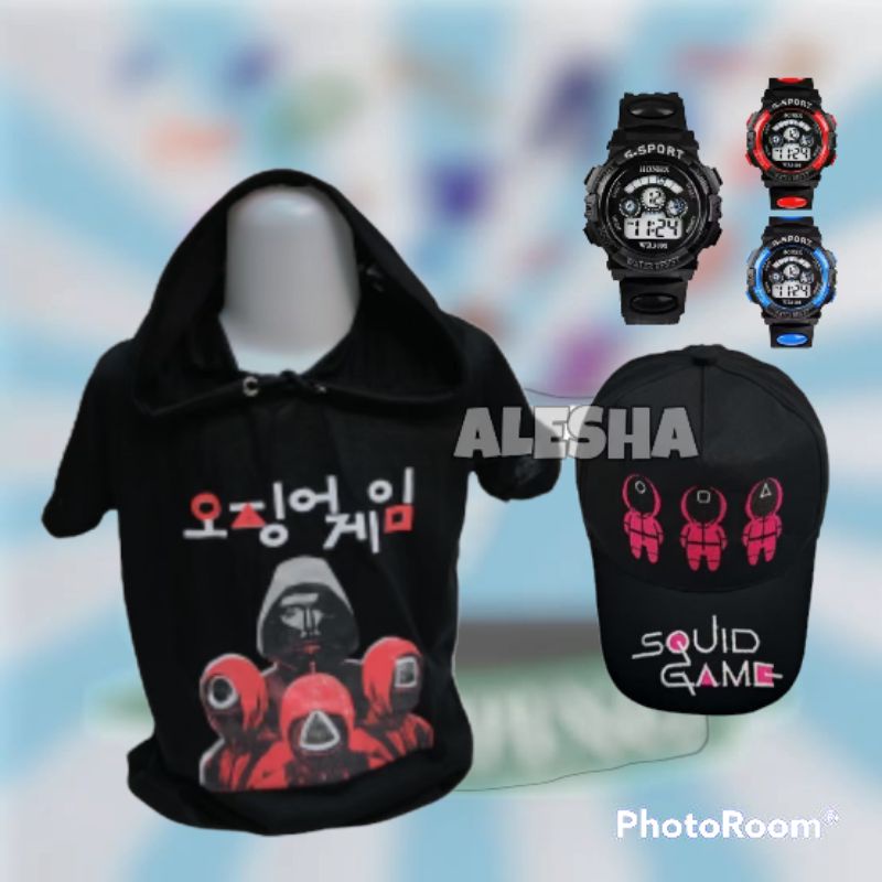 Kaos Hodie/Baju Hodie Anak Laki-Laki Karakter SquidGame Murah