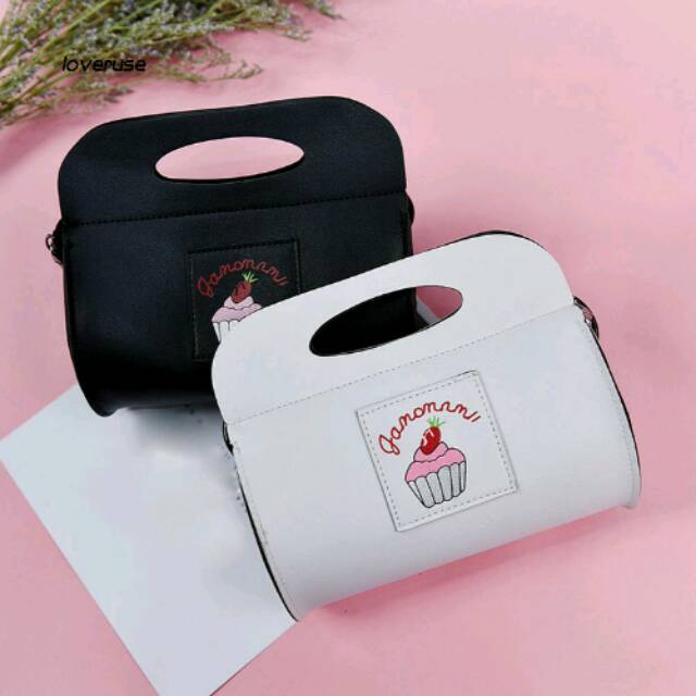 Tas selempang mini motif es krim