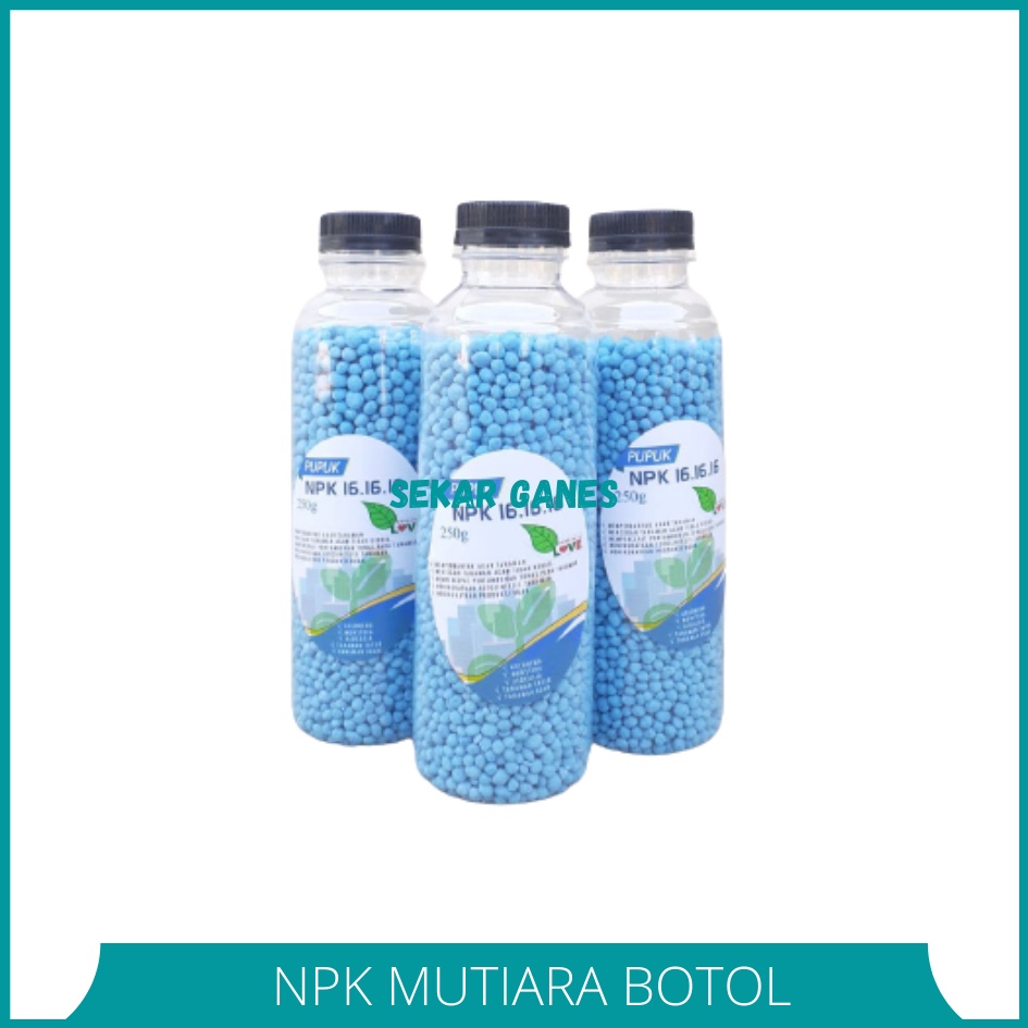 Pupuk NPK Mutiara / Prima 161616 Botol 250 Gr Nutrisi Pertumbuhan Benih Tanaman Sayuran Bibit &amp; Buah