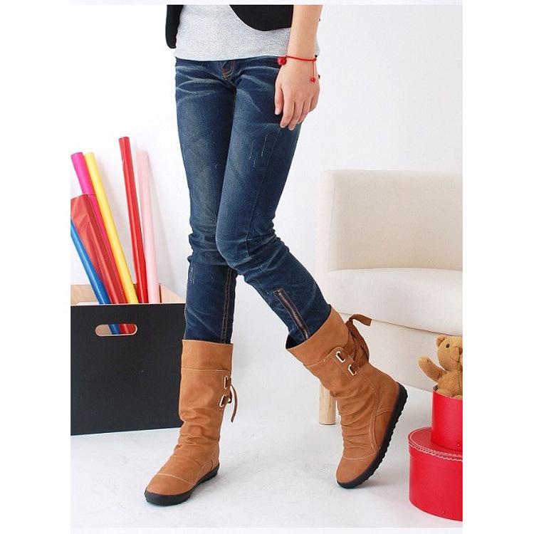  Sepatu  Boots  Ankle Wanita  Anti Slip Warna Polos  Breathable 