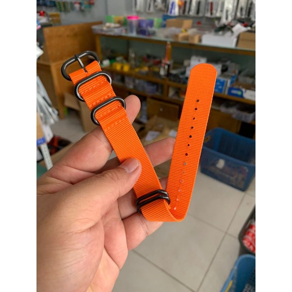 Strap Tali Jam Tangan Nato Zulu Kanvas oren 20MM