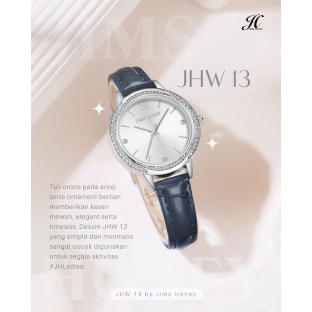 JAM TANGAN WANITA JHW13 JIMS HONEY ORI ANTI AIR ANALOG QUARTZ WATCH STAINLESS ARLOJI CEWE KERJA KULIAH MURAH JHW 13