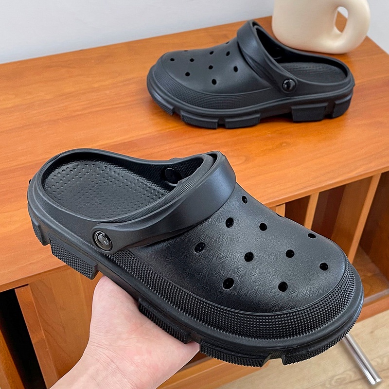 Sandal Crocs Praktek Medis Dokter Lobang Kodok Suster Dewasa Remaja Karet Lubang ANTI SLIP Korea Slip on Slop Flip Flop Flat wanita casual kasual biasa simple ladala clog bae 859