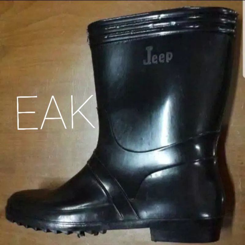  SEPATU  BOOT  JEEP  KARET HITAM PENDEK BOOTS  kERJA PROYEK 