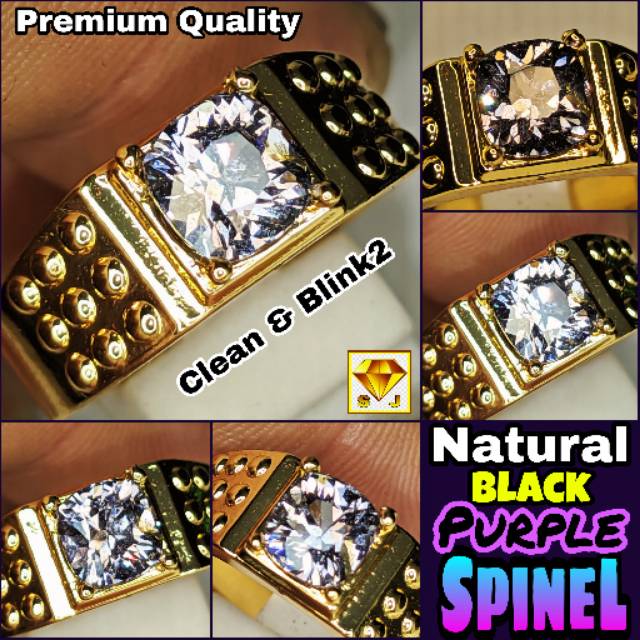 NATURAL BLACK PURPLE SPINEL CLEAN MEMO Bkn Sapphire Blue Yellow Green Topaz London Swiss