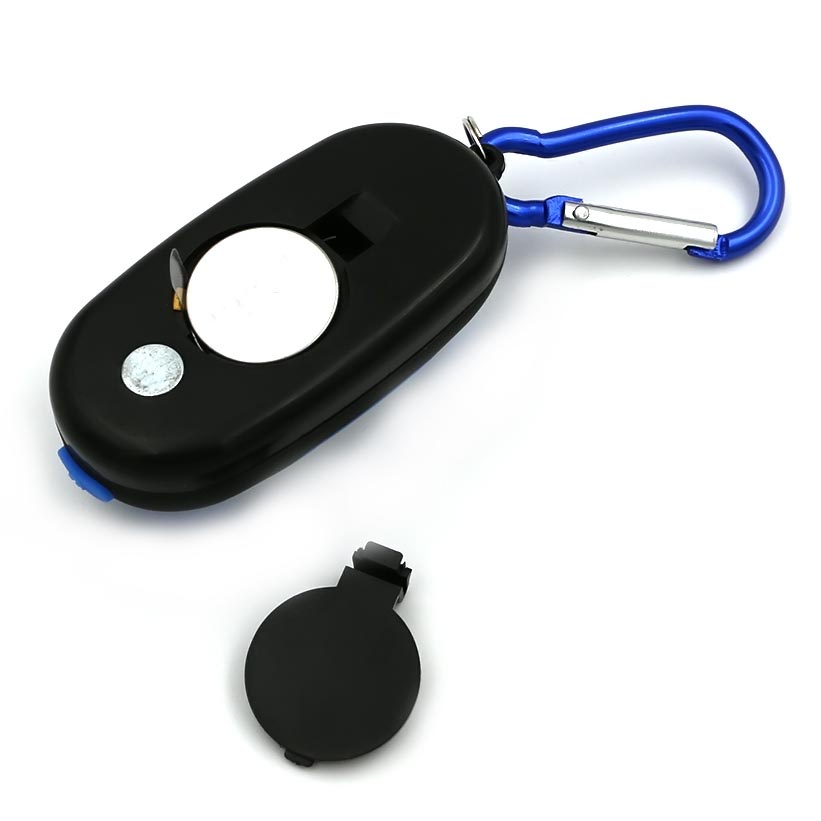 Senter LED Mini Portable COB 25 Lumens Free Karabiner - Biru