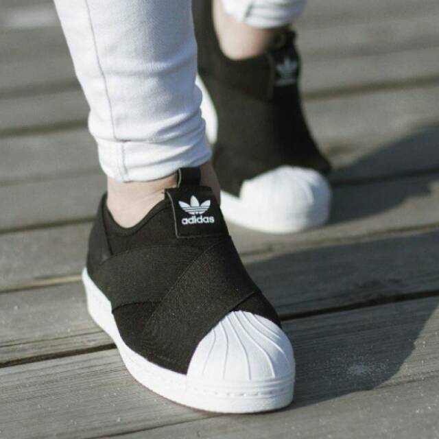 Adidas Superstar Slip on Black White