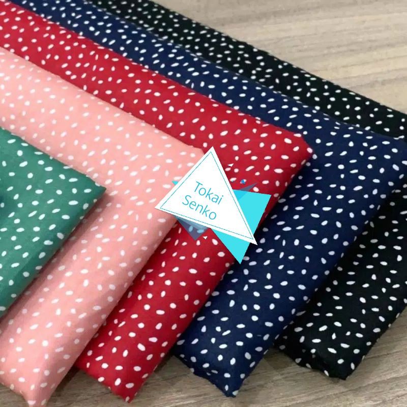 kain katun jepang By Tokai Senko motif tabur dasar warna