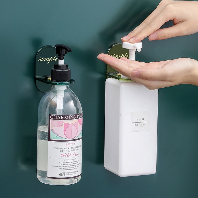 Rak Holder Penyimpanan Botol Gel Sampo Hand Sanitizer Model Gantung Dinding Untuk Kamar Mandi