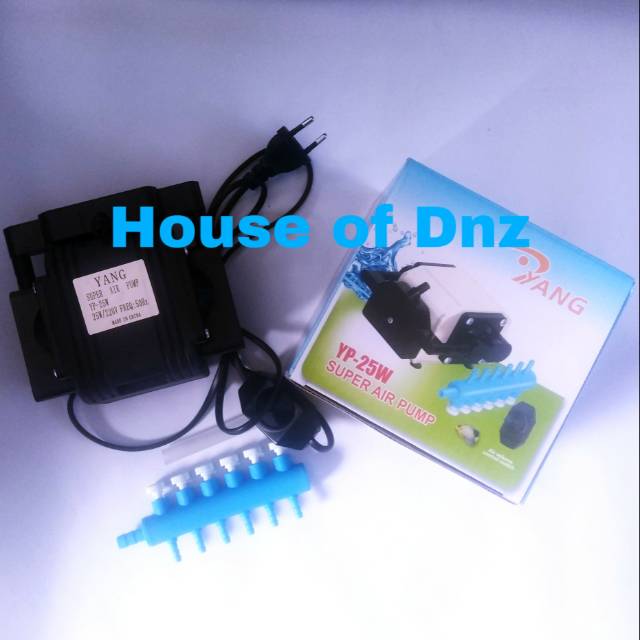 Aerator YANG YP 25 Watt Pompa Udara YP-25 Watt 6 Cabang Super Air Pump 6 Out Put