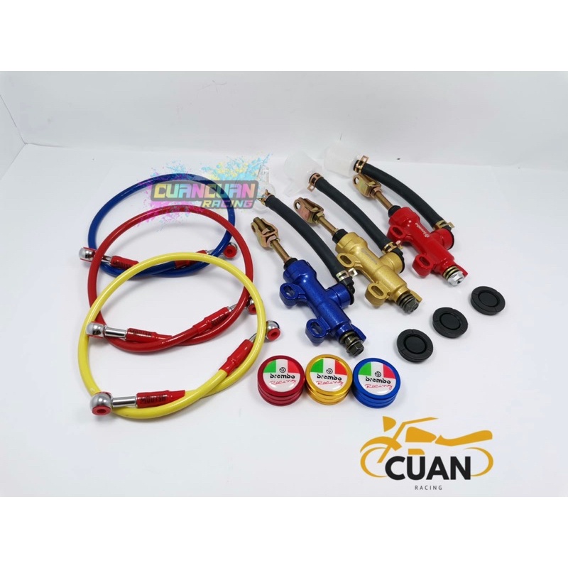 Paket Master Rem Belakang plus Selang 60cm Universal semua Motor