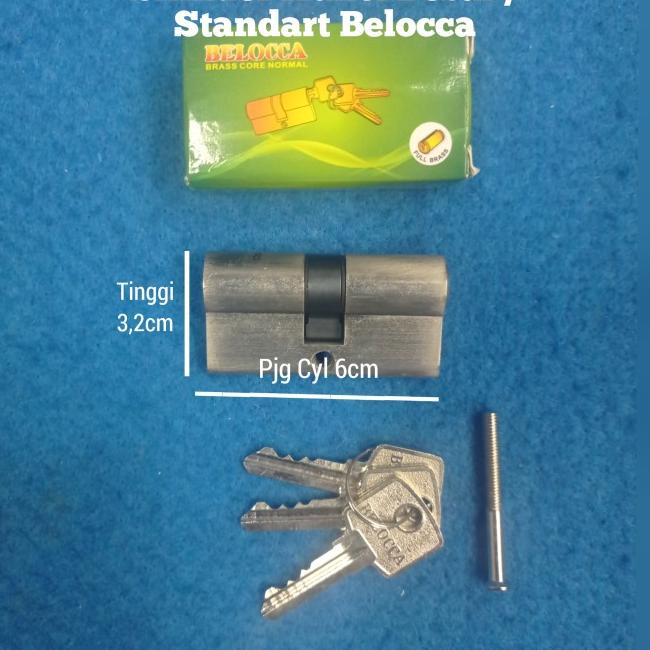 ☂ Silinder kunci Murah Belocca | Silinder Pintu Standart 6cm Belocca ♔