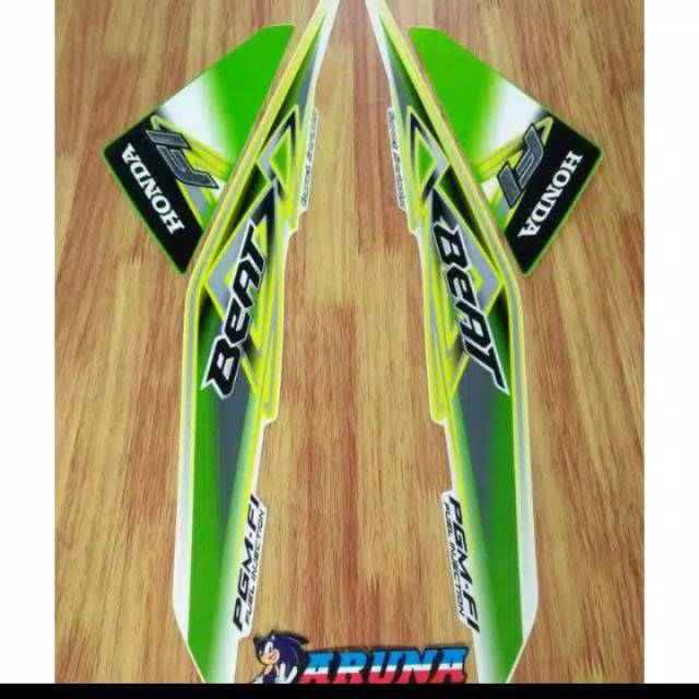 STIKER STRIPING HONDA BEAT FI 2014 WARNA HIJAU (bisa cod)