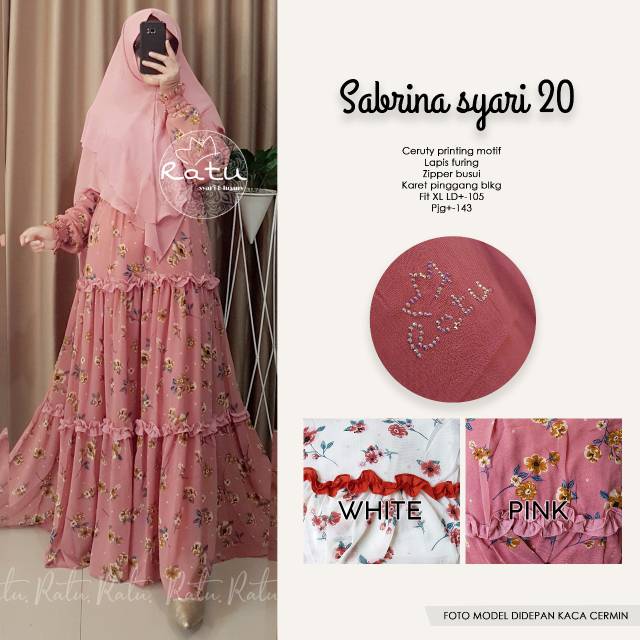 SABRINA SYARI 20 RATU / PAKAIAN WANITA / GAMIS TERMURAH / FASHION MUSLIM