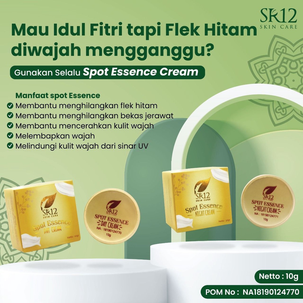 TUMPAS FLEK HITAM TERAMPUH Spot Essence SR12 Day &amp; Night Cream BPOM FLEK HITAM BEKAS JERAWAT BLILA