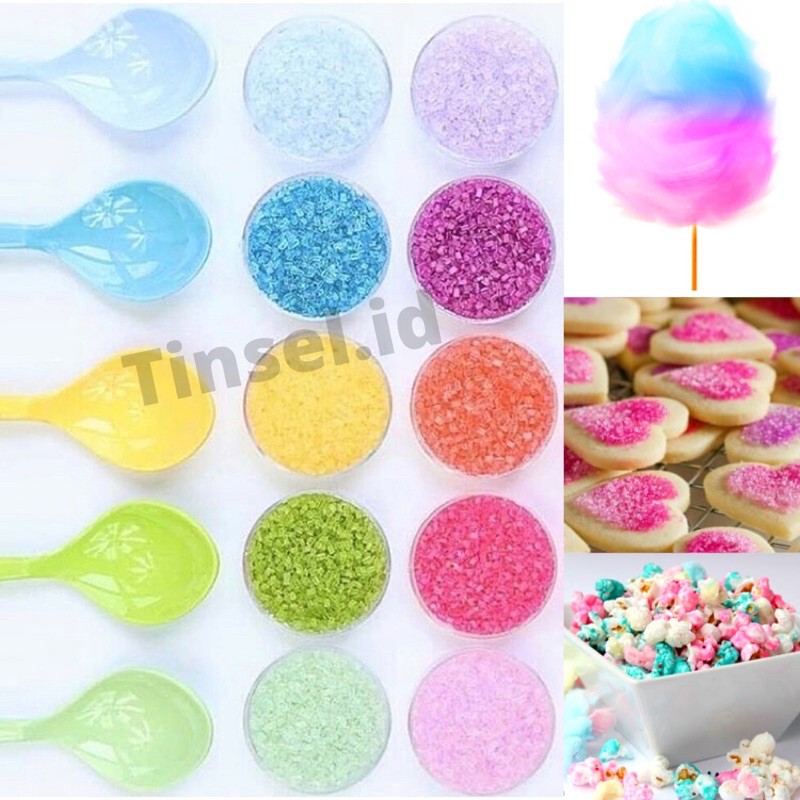 Gula Warna Warni Cotton Candy Gulali Dekorasi Sprinkles Sanding Sugar Shopee Indonesia