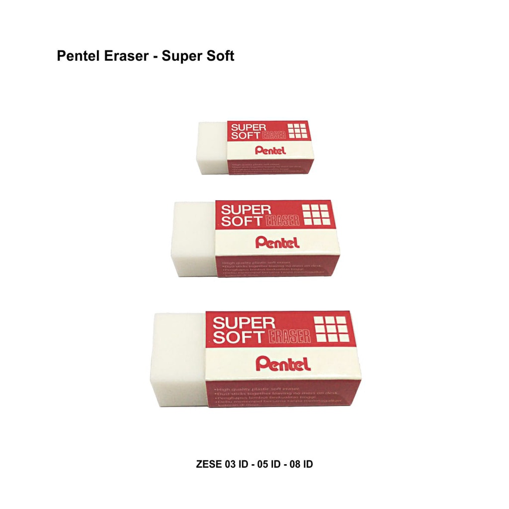 

Penghapus pensil Pentel kecil soft (1PCS) +