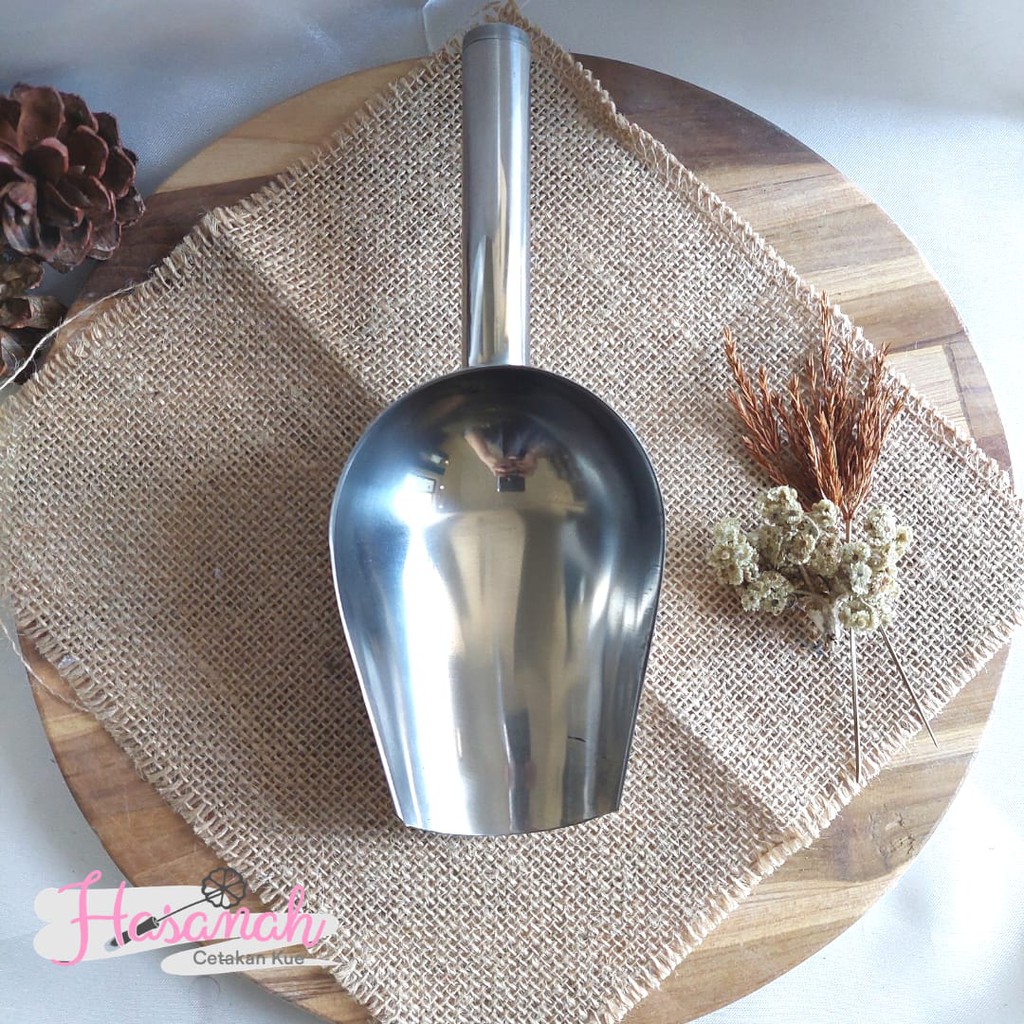Sendok Sekop Skop Es Batu Beras Gula Stainless Steel BESAR