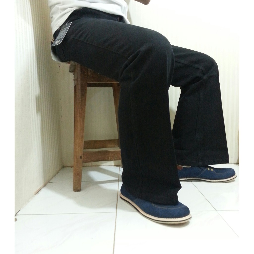 PROMO Celana Jeans Cutbray Cowok | Komprang | Hitam | Zendo | C17 PALING MURAH