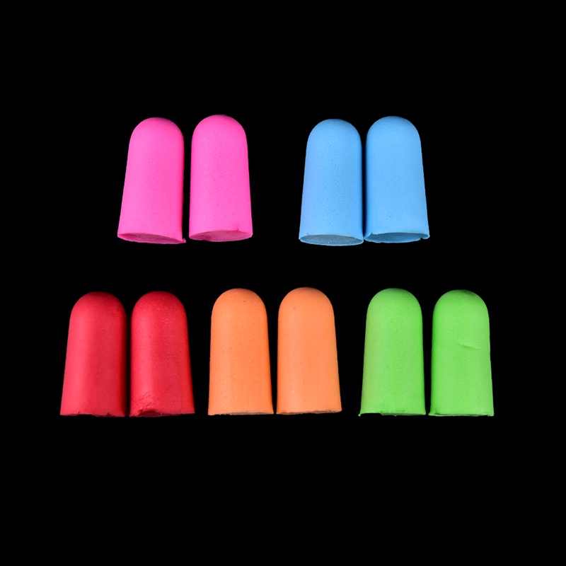 1 Set / 2pcs Earplugs Bahan Memory Foam Lembut Untuk Tidur