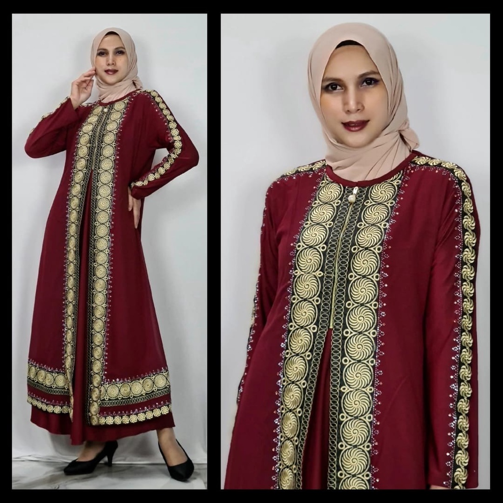 Gamis abaya turkey terbaru 2021 remaja ori/abaya hitam mewah modern/baju gamis abaya terbaru 2021-Ab