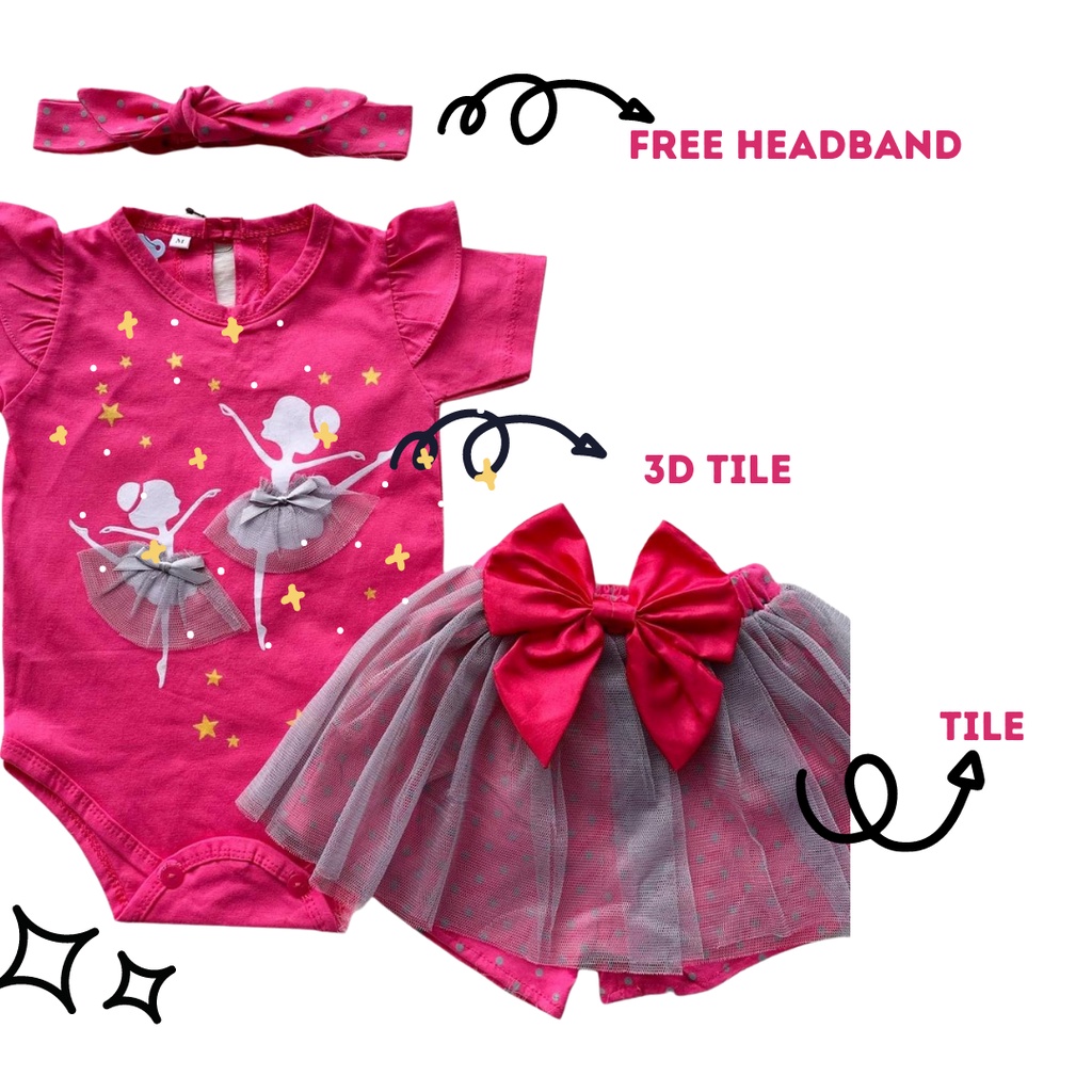 Dancing ballerina 0-2 tahun jumper bayi romper baby set baby baju bayi anak cewek perempuan fashion