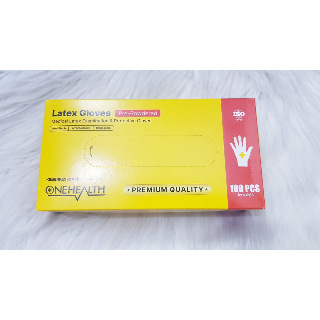 ONEHEALTH LATEX GLOVES PREMIUM QUALITY ISI 100