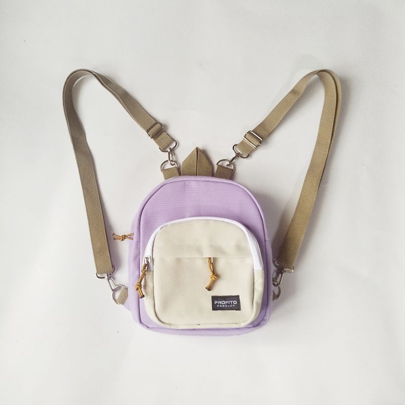 Tas Ransel Mini Multifungsi 3 in 1 Series-Lilac