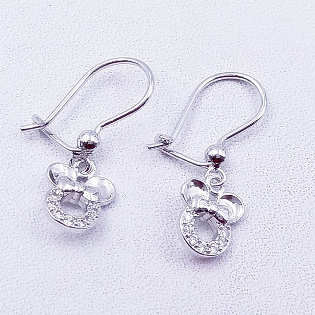 RAKA Acc - Earrings Anting Clip / Klip Kepala MINNIE Pita Xuping Silver Perhiasan Aksesoris 098