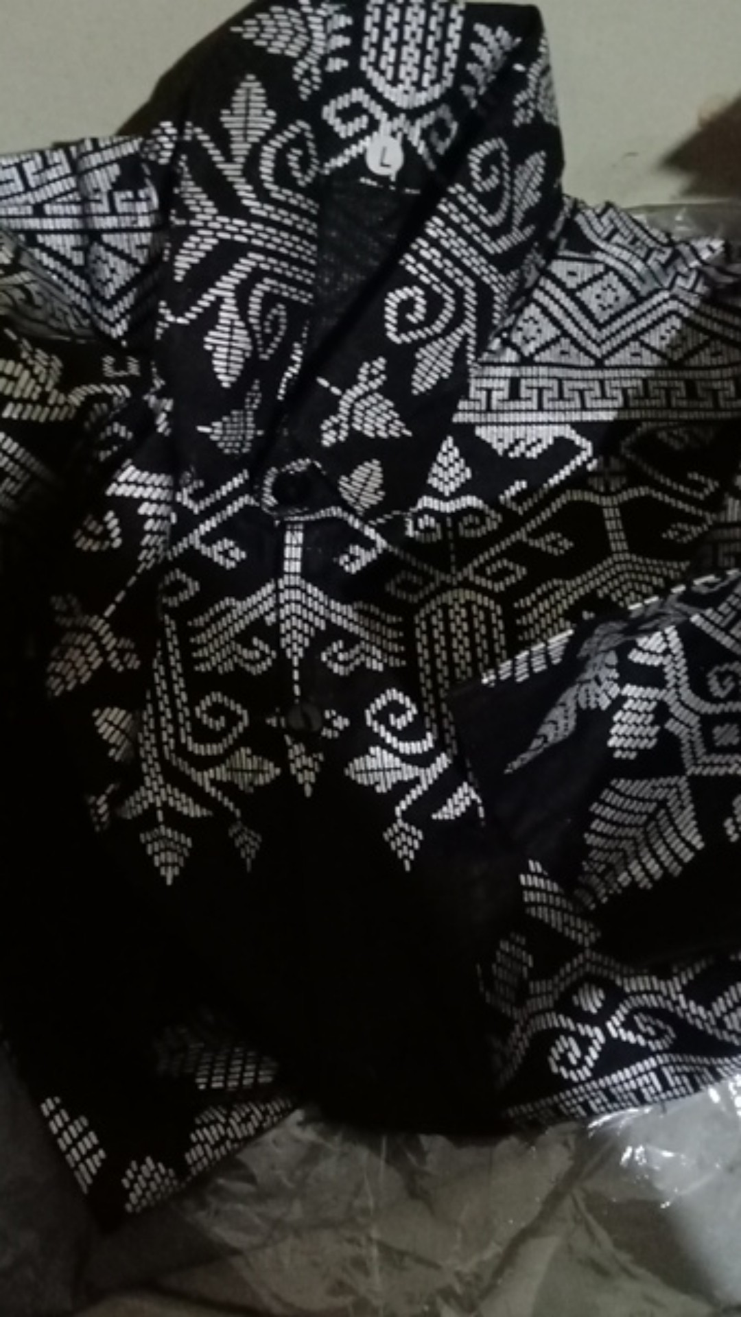 Couple Ayah&anak - Batik Atasan Pria -batik Couple Keluarga Motif Prada Anjani Silver