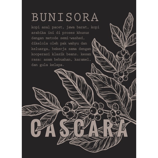 

ARABICA JAWA BARAT SEMI WASHED BUNISORA 200 GR
