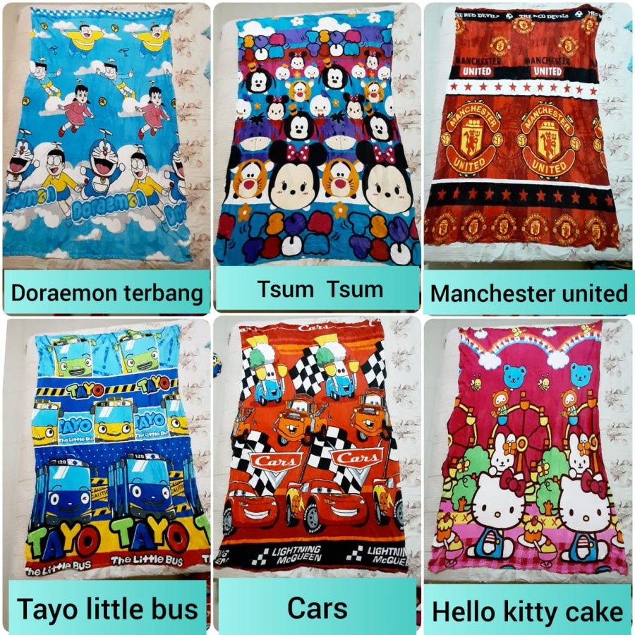 BELLA - SELIMUT KARAKTER KARTUN ANAK / MOTIF DEWASA BULU HALUS SOFT DISNEY MARVEL