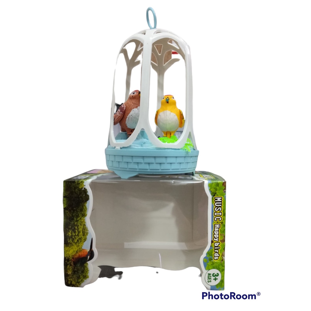 MAINAN ANAK MUSIC HAPPY BIRDS BERWARNA 2 BURUNG MAINAN EDUKASI BRO - 1376