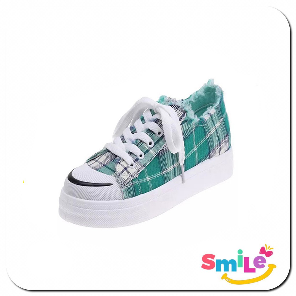 SMILE Sepatu  Sneakers  Wanita  Import tali  sp 088 free 