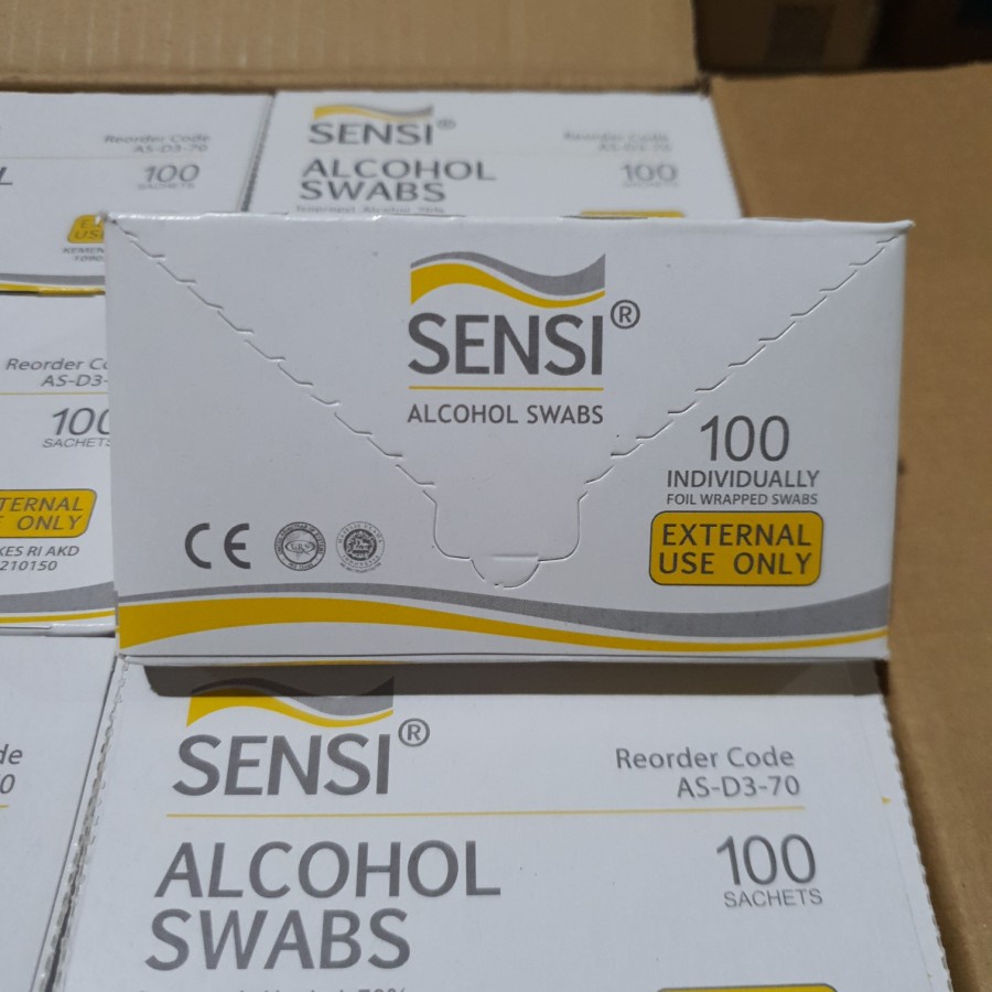 Alcohol Swab Sensi Tisu Alkohol Tissue Swabs 2ply 70%