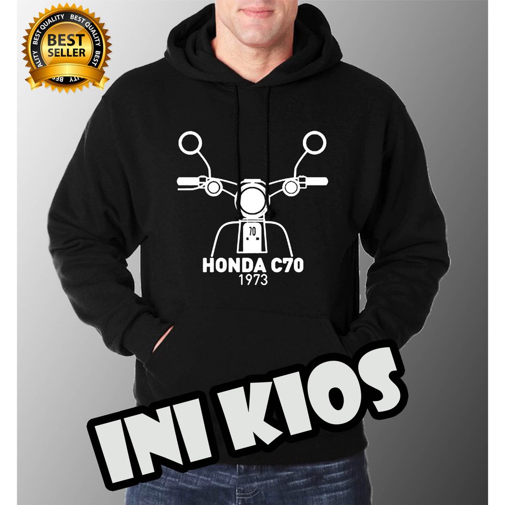 Jaket Sweater Distro Hoodie HONDA C70 C 70 1973 HONDAC70 Keren
