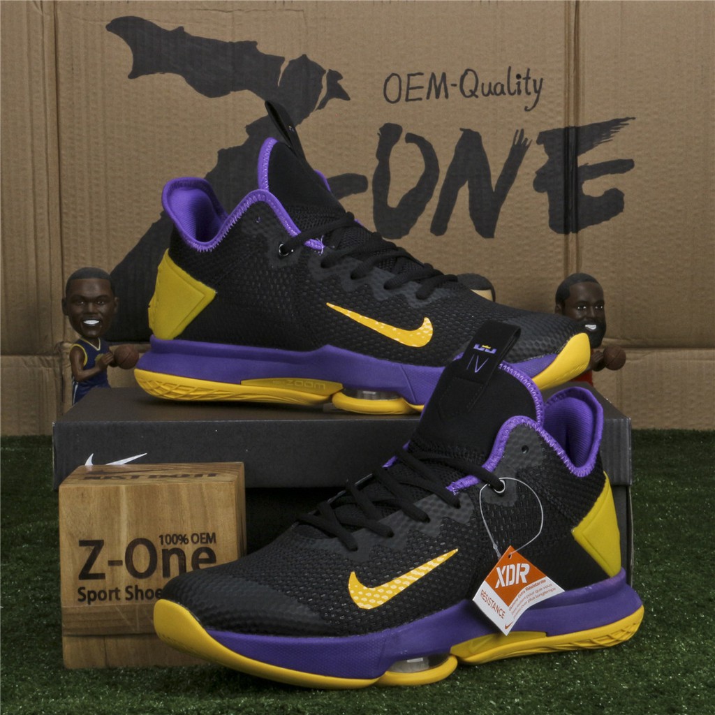 purple and gold running shoes