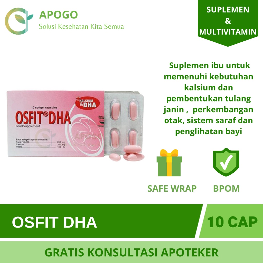 OSFIT DHA SUPLEMEN IBU HAMIL 1 STRIP ISI 10 TABLET