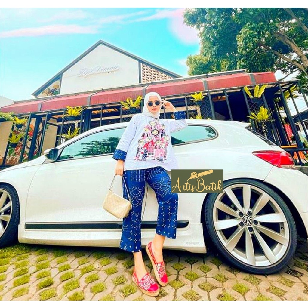 ONE SET TEJO SIMBOK & FRIENDS SETCEL JUMBO CELANA PANJANG BATIK CAP ONE SET  LOUNGEWEAR  SETELAN CEL