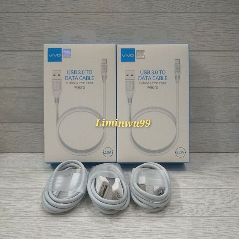 KABEL DATA VIVO ORIGINAL 100% MICRO USB 3.0 FAST CHARGING VIVO Y12 Y12S