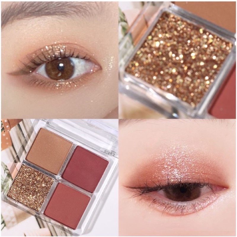 ✨NAGIHI✨ Mini Eyeshadow Lameila 4 Warna Pigmented Eyeshadow Korea 4 Color Lameila Eyeshadow Korean Eyeshadow