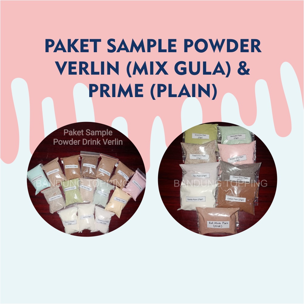 Paket Sample Powder drink Plain / Mix gula